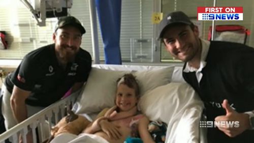 Kade was visited by his favourite AFL players.