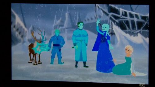 The videos feature well-known children's characters such as Elsa from Frozen.