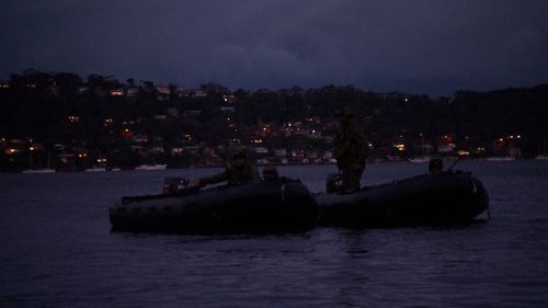 The residents on Sydney's Pittwater would have no idea of the training taking place on their doorstep. (9NEWS)
