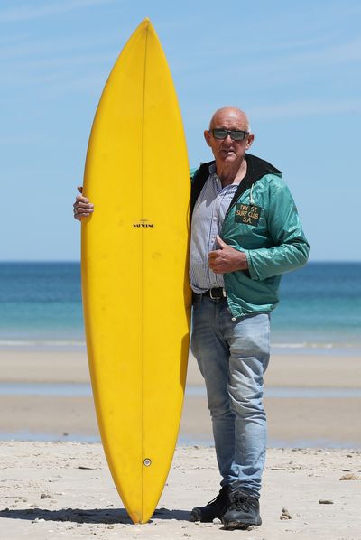The transformation of the surfboard shown in Alistair Boot's historic collection