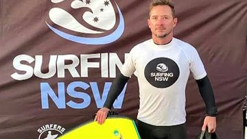 Mauricio Abrunhosa, 48, was competing at Curl Curl beach this morning when a fellow rider spotted him in trouble