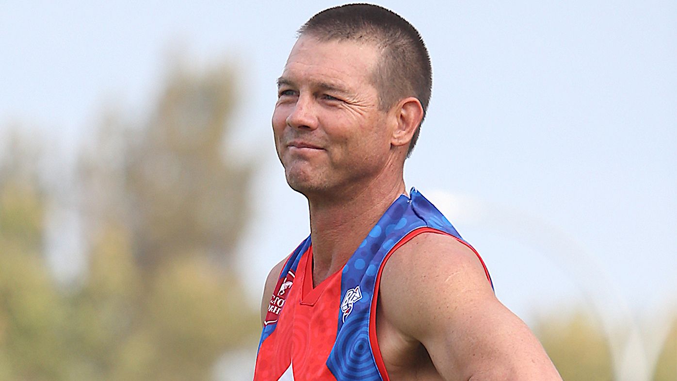 Ben Cousins all smiles in first football appearance since AFL retirement