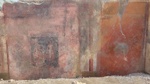 Two fresco walls were also uncovered during the excavations.