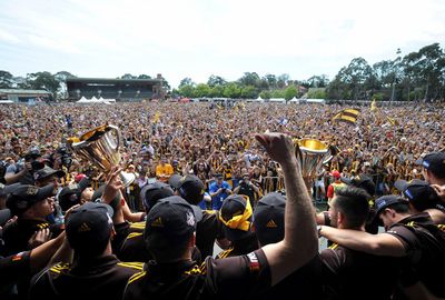 The Hawk's spiritual home at Glenferrie Oval was a sea of brown and gold for fans day.