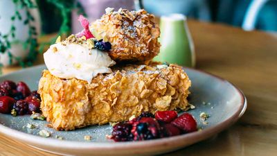 <a href="http://kitchen.nine.com.au/2017/06/09/14/16/wild-sage-cornflake-crumbed-french-toast" target="_top">Wild Sage's Cornflake crumbed French toast with berries and mascarpone</a><br />
<br />
<a href="http://kitchen.nine.com.au/2016/09/16/14/28/recipes-to-save-you-from-your-hangover" target="_top">More hangover recipes</a>
