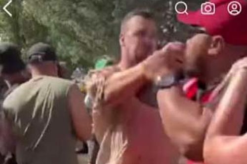 A popular car festival in Canberra has descended into disarray amid a string of fights between patrons and security guards caught on camera.