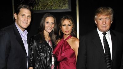 David Wolkoff, Stephanie Winston Wolkoff, Melania Trump and Donald Trump attend a benefit on February 6, 2008 in New York City. 