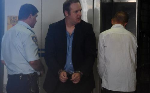 Grant Davies after his arrest. (AAP)
