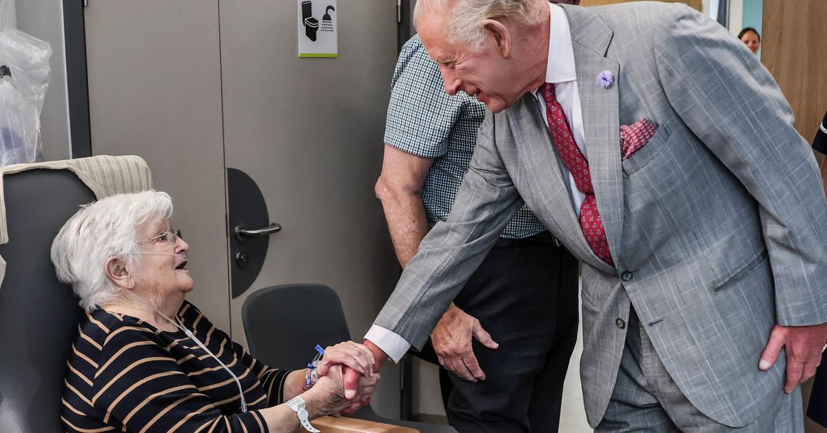 King's touching health update as he meets cancer patients
