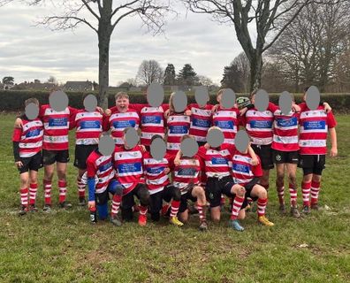 In the team photo it is clear Alfie is the perfect size to play under 12s.