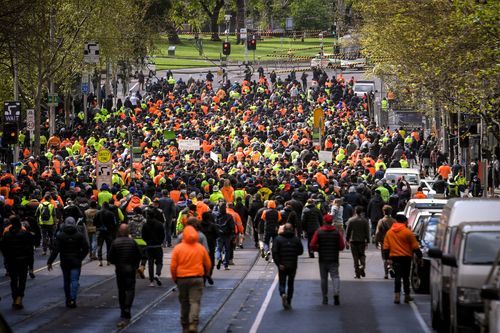 CMFEU Melbourne protests