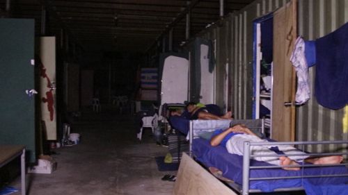 The footage shows the filthy conditions of the rooms in the detention centre. (Supplied)