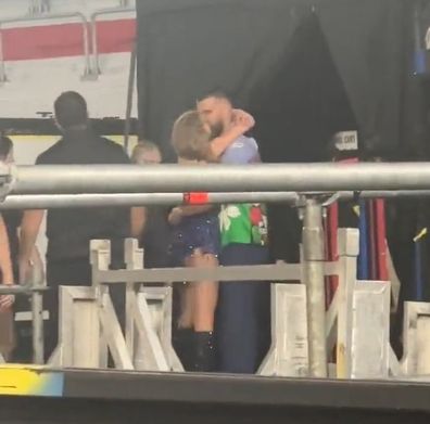 Taylor Swift and Travis Kelce's first public PDA moment captured by fans