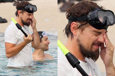 Leonardo DiCaprio snorkelled with his buddy Tobey Maguire on holiday in Hawaii.