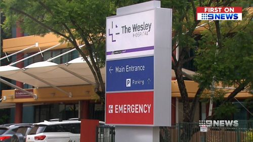 The Wesley Hospital is located in the city's west. (9NEWS)