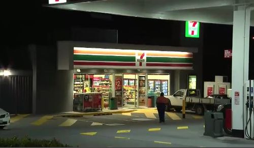 The 13-year-old boy entered the service station and demanded cigarettes before allegedly pulling out a toy cap gun. (9NEWS)