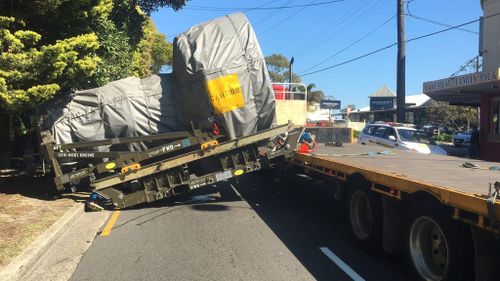 Aircraft engine falls off truck, causes severe delays in Arncliffe