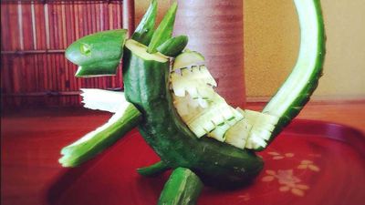 Vegetable creations from Japan's Bon Festival