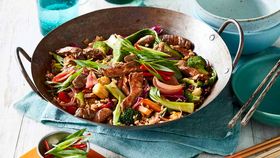 Sweet and sour lamb stir fry