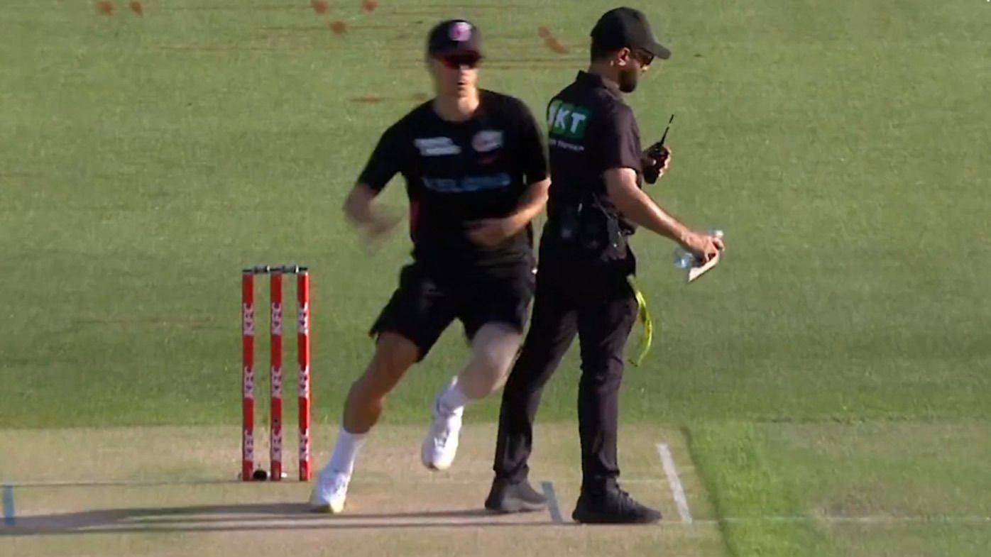 English gun Tom Curran has copped a four-match BBL ban for intimidating an umpire ahead of his Sydney Sixers match against the Hobart Hurricanes.