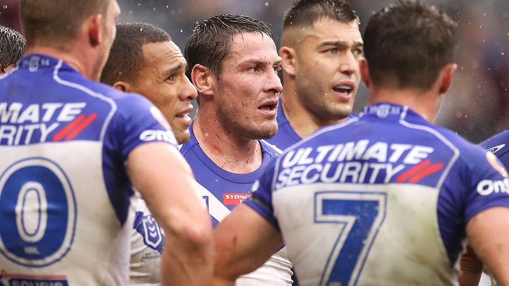 Bulldogs captain Josh Jackson and his side look dejected during a scoreless loss against Penrith.