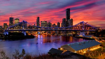 Brisbane&#x27;s Story Bridge at twilight