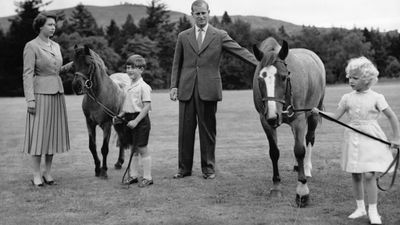 Prince Philip and family, 1955