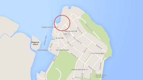 The shark attack victim was brought to The Sugar Wharf on Macrossan Street in Port Douglas. (Google Maps)