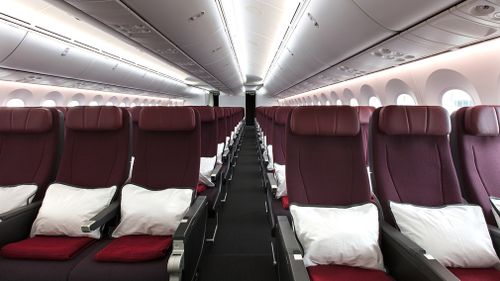 An economy cabin. (Qantas)