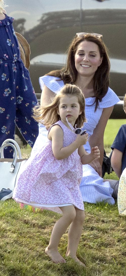 The Duchess of Cambridge and her daughter Princess Charlotte. Picture: AAP