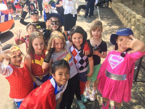 Super heroes of all kinds made the most of the day.