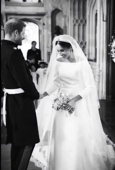 Meghan Harry unseen wedding photos first anniversary