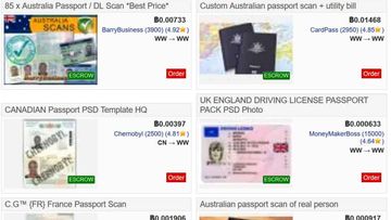 Sale of driving license on dark web marketplaces