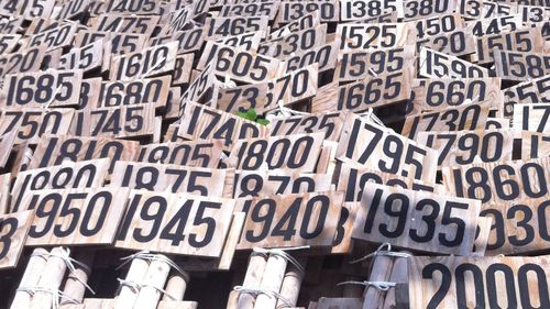 The stockpile of grave-markers.