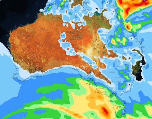 A cool change spurred on by rain will hit south-east Australia by Saturday. (Weatherzone)