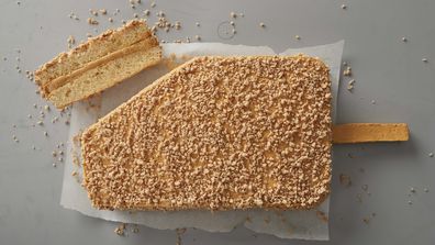 Golden Gaytime x Green's crumb cake