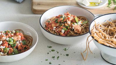 Dr. Joanna McMillan's tuna chilli spaghetti 