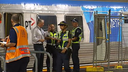 PSOs had been warned the train surfer was approaching. (9NEWS)