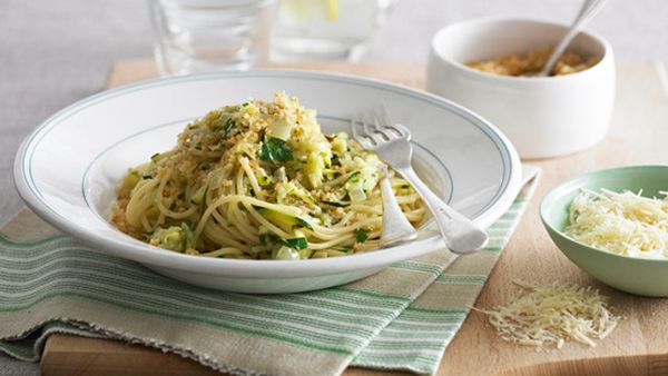 Spaghetti with zucchini and cheesefor $8.80