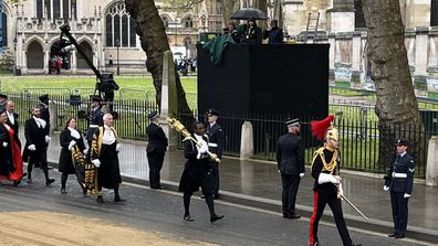 Speaker of the House of Commons arrives at Westminster Abbey for coronation