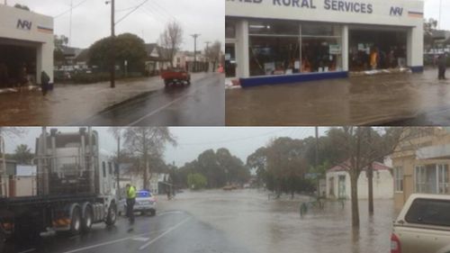 The township of Coleraine, in Victoria's north-west, has been battered by heavy rain and flash flooding. (9NEWS)