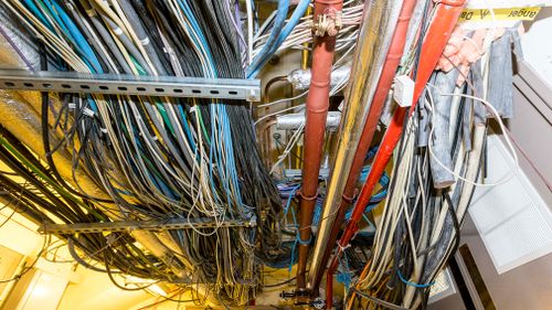 There are metres upon metres of twisted wires and cables. Picture: UK Parliament