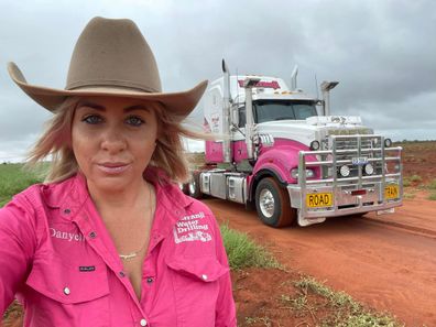 Rural mum Danyelle Haigh has raised her two boys in a truck driving around remote Australia