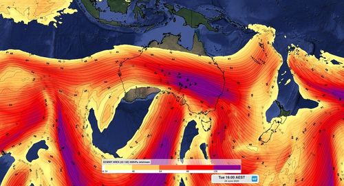 P﻿arts of Australia's south will be hit with a wintry blast today before conditions are expected to ease tomorrow.The cold air mass ﻿moved over the Australia's south yesterday, and today the low pressure system is expected to deliver severe winds and rain to multiple states in the south.