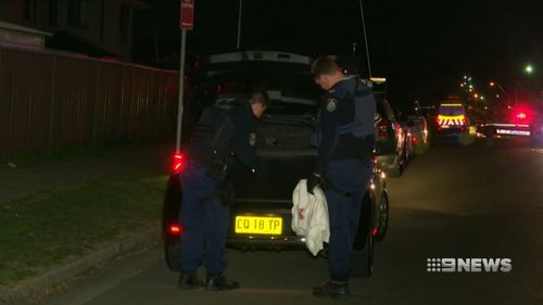 His car was abandoned on Marlborough Street last night after the alleged road rage attack. Picture: 9NEWS