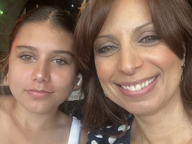 Jo Abi with her daughter Kitty, 13.