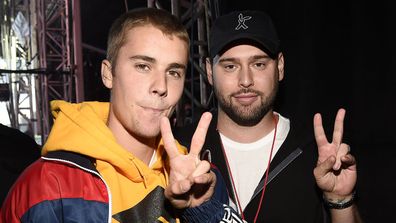 Justin Bieber and Scooter Braun