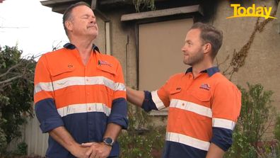 Hero tradies Ashley Gow-Smith and Tyrone Anthonysz braved a house fire to save an Adelaide woman.