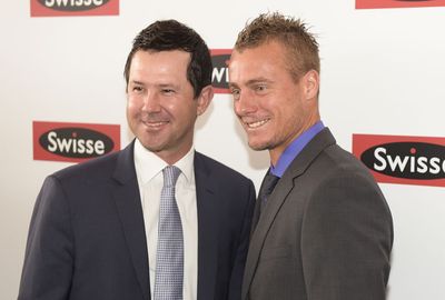 Australian sporting royalty: Ponting and Hewitt (Getty)