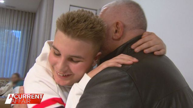 Mick Gatto and his grandson Dominic, who has autism.